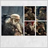 Odin the Vikings God Illustrations Printed on Canvas
