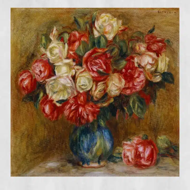 Roses by Pierre-Auguste Renoir Printed on Canvas