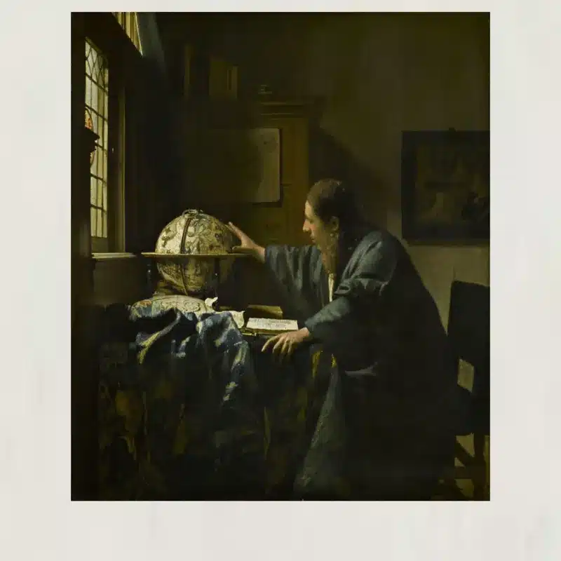 The Astronomer by Johannes Vermeer Printed on Canvas