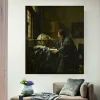The Astronomer by Johannes Vermeer Printed on Canvas