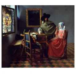 The Glass of Wine by Johannes Vermeer c1660