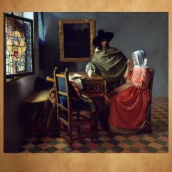 The Glass of Wine by Johannes Vermeer c1660
