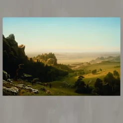 View of Chimney Rock by Albert Bierstadt 1860