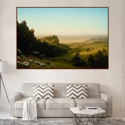 View of Chimney Rock by Albert Bierstadt Printed on Canvas