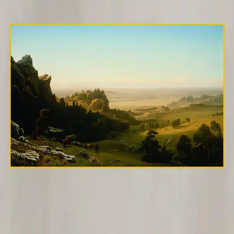 View of Chimney Rock by Albert Bierstadt Printed on Canvas