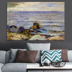 Beach Landscape by Edvard Munch Printed on Canvas