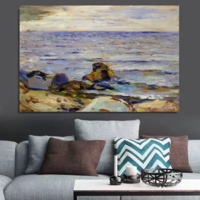 Beach Landscape by Edvard Munch Printed on Canvas