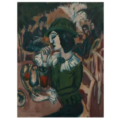 Ernst Ludwig Kirchner 1912 Green Lady in the Garden Café