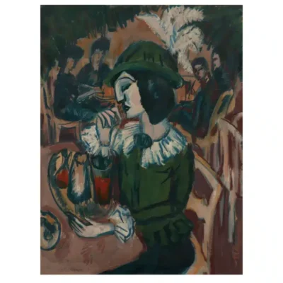 Ernst Ludwig Kirchner 1912 Green Lady in the Garden Café