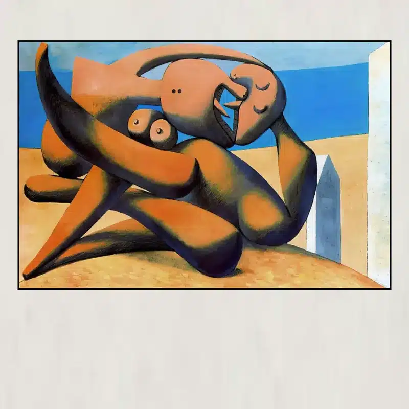 Figures at the Seaside by Pablo Picasso Printed on Canvas
