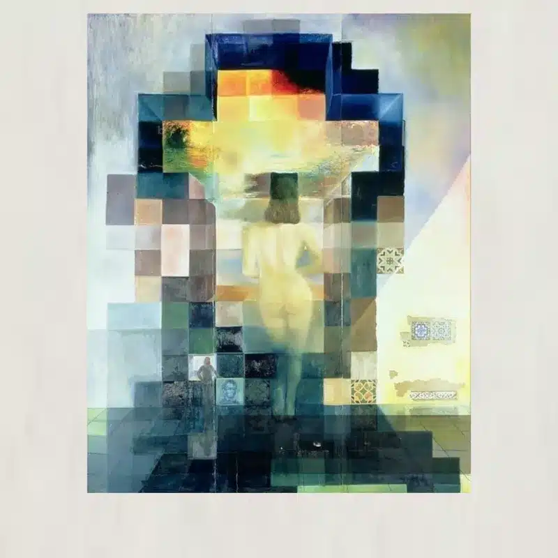 Gala Contemplating the Mediterranean Sea by Salvador Dalí Printed on Canvas