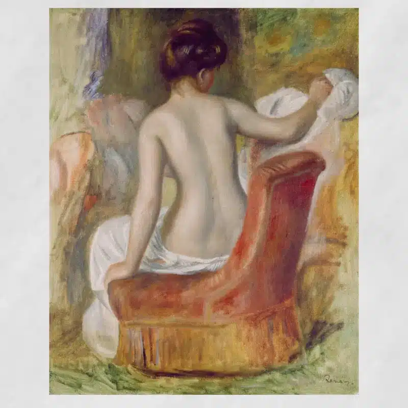Nude in an Armchair by Pierre-Auguste Renoir Printed on Canvas