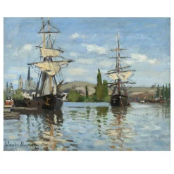 Ships Riding on the Seine at Rouen by Claude Monet 1873