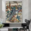 The Iron Bridge by Max Beckmann Printed on Canvas
