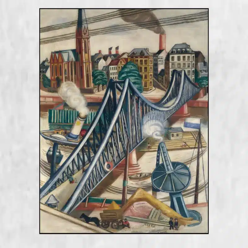 The Iron Bridge by Max Beckmann Printed on Canvas