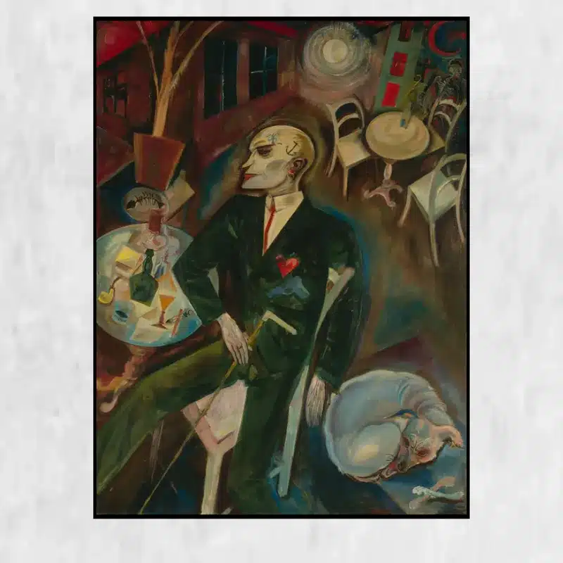The Lovesick Man by George Grosz Printed on Canvas