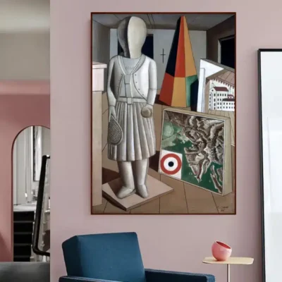 The Metaphysical Muse by Carlo Carrà Printed on Canvas