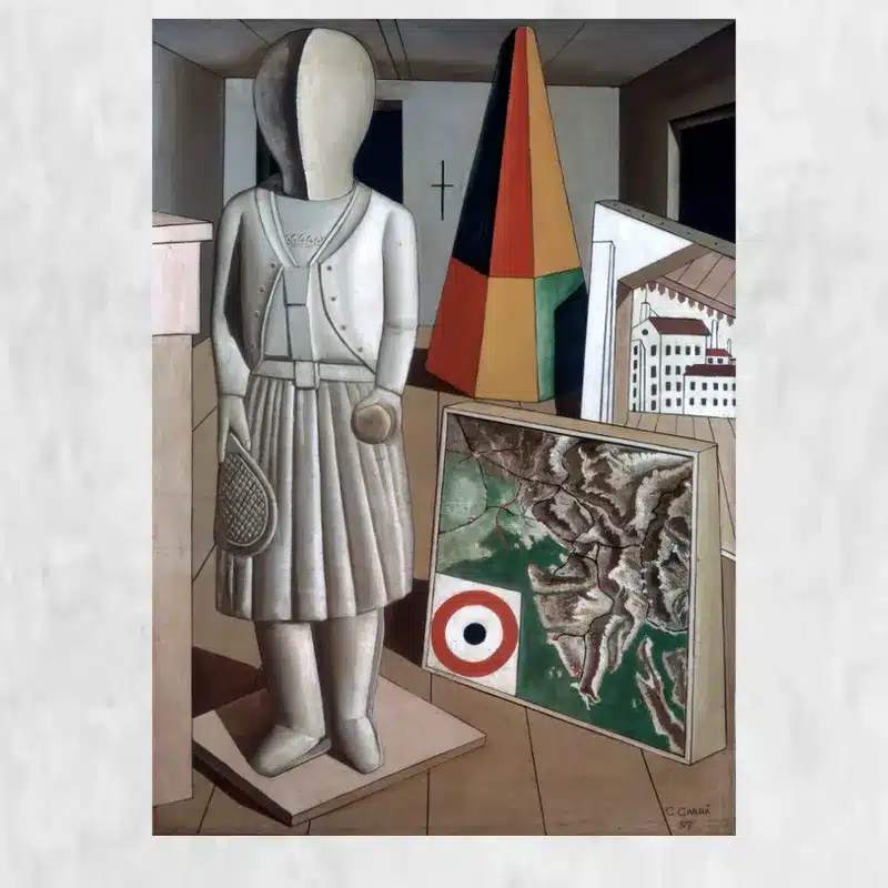The Metaphysical Muse by Carlo Carrà Printed on Canvas