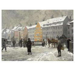 Winter View of Nyhavn by Paul Gustav Fischer 1924