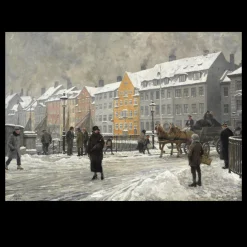 Winter View of Nyhavn by Paul Gustav Fischer 1924