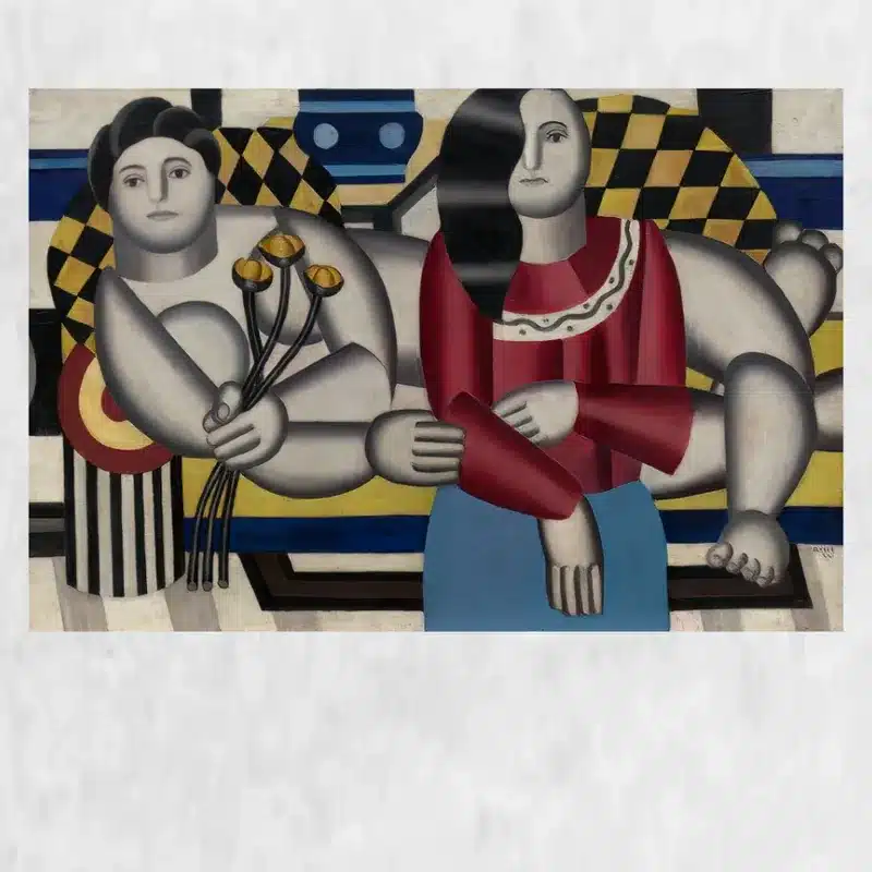 Woman Holding Flowers by Fernand Léger Printed on Canvas