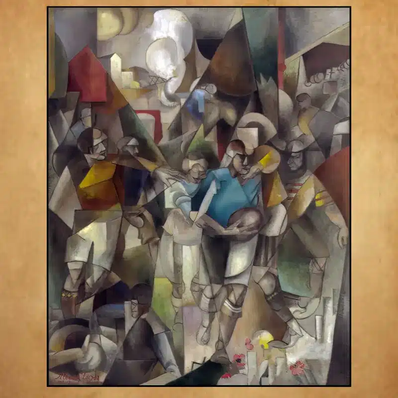 Football Players by Albert Gleizes Printed on Canvas