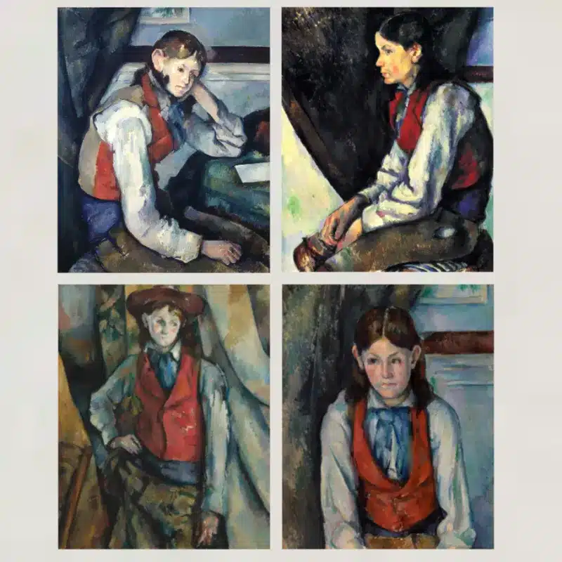 The Boy in the Red Vest by Paul Cézanne Printed on Canvas