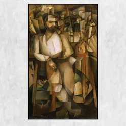 The Man on the Balcony by Albert Gleizes Printed on Canvas