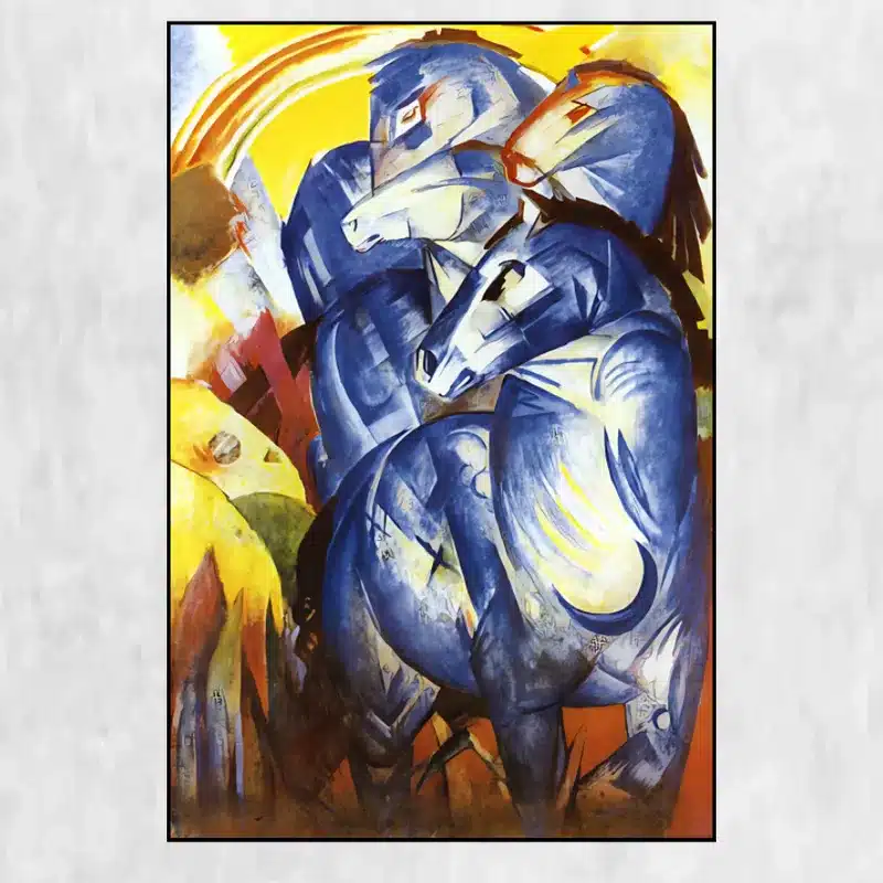 The Tower of Blue Horses by Ernst Ludwig Kirchner Printed on Canvas