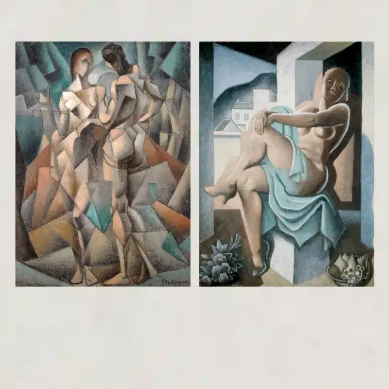 Two Nudes and Nude in the Sun by Jean Metzinger Printed on Canvas