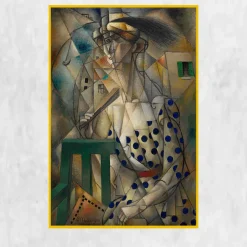 Woman with a Fan by Jean Metzinger Printed on Canvas