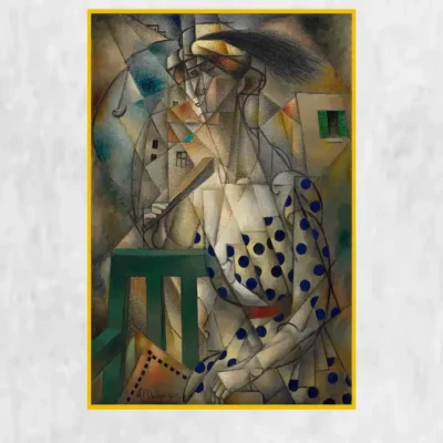 Woman with a Fan by Jean Metzinger Printed on Canvas