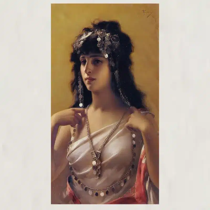 An Oriental Beauty by Luis Ricardo Falero Printed on Canvas