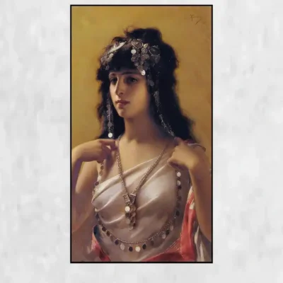 An Oriental Beauty by Luis Ricardo Falero Printed on Canvas