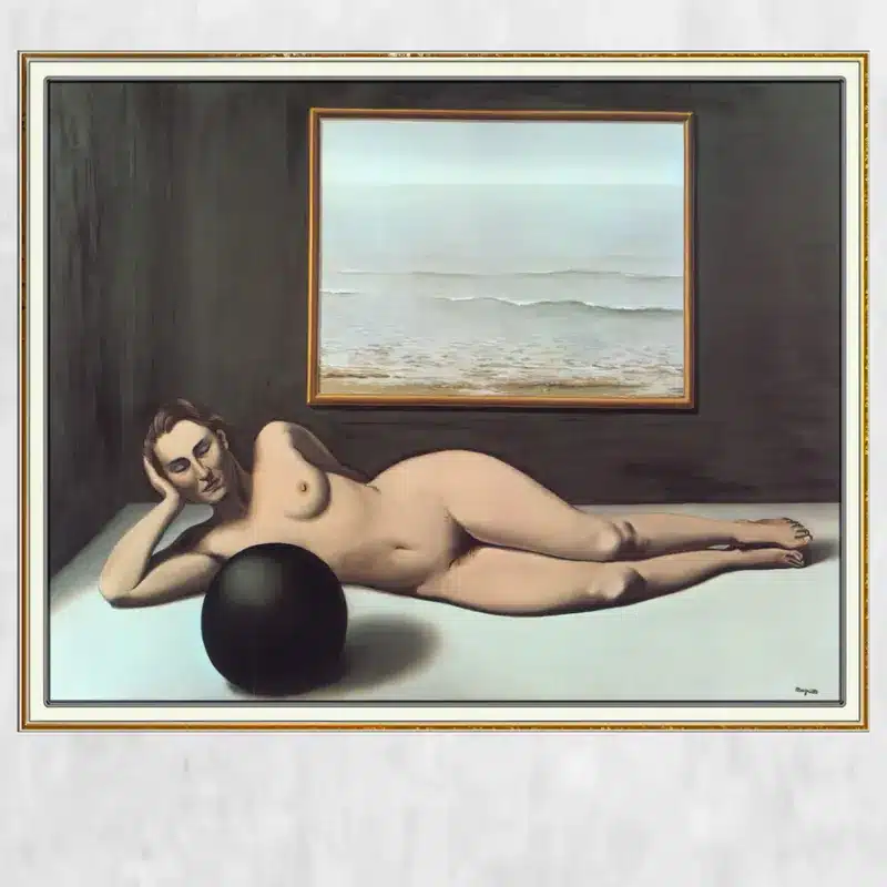 Bather between Light and Darkness by René Magritte Printed on Canvas