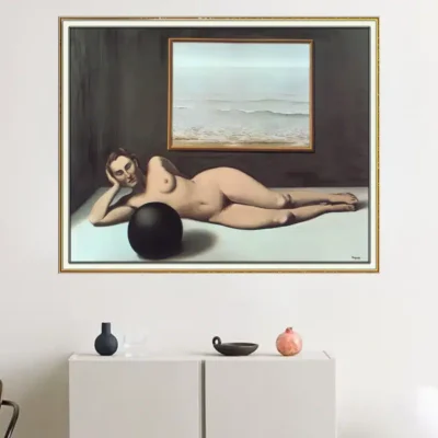 Bather between Light and Darkness by René Magritte Printed on Canvas