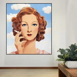 Georgette Magritte by René Magritte Printed on Canvas