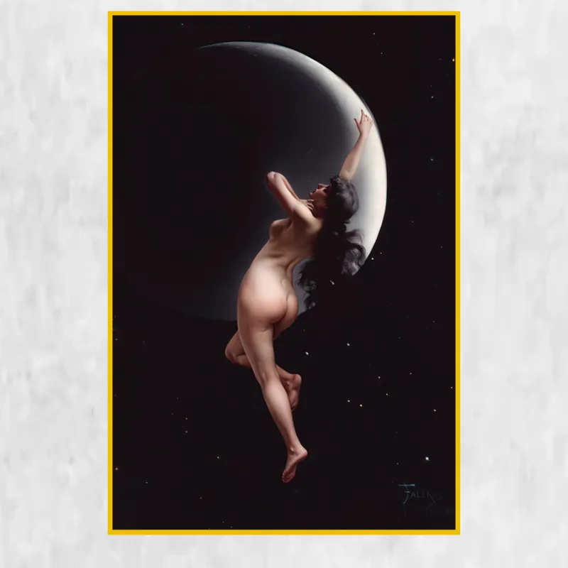 Moon Nymph by Luis Ricardo Falero Printed on Canvas