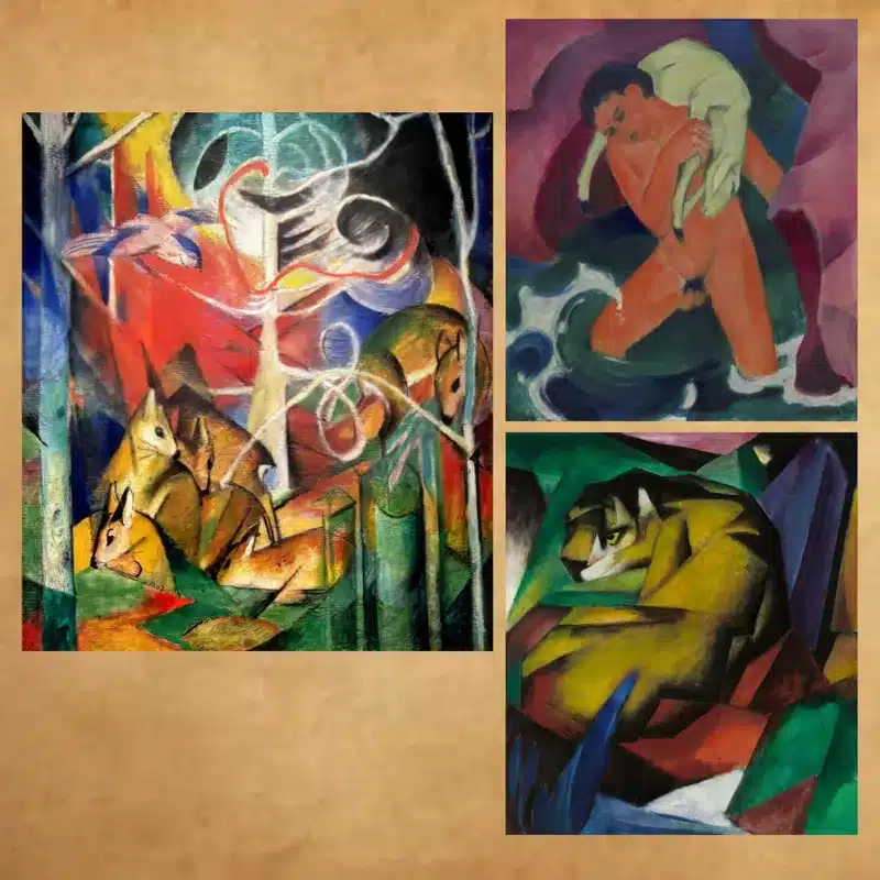 Paintings by Franz Marc Printed on Canvas