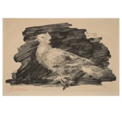 Pigeon with Gray Background by Pablo Picasso 1947