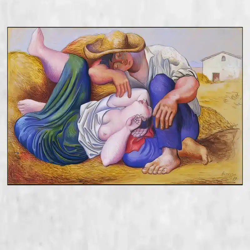 Sleeping Peasants by Pablo Picasso Printed on Canvas
