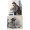 Study for The Card Players by Paul Cezanne Printed on Canvas