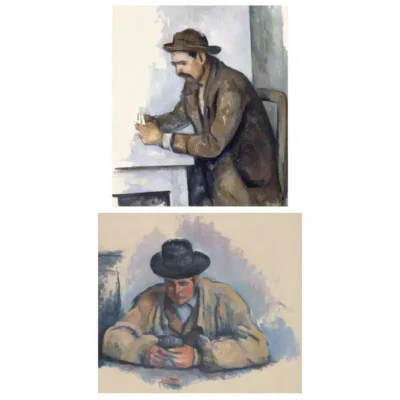 Study for The Card Players by Paul Cezanne Printed on Canvas