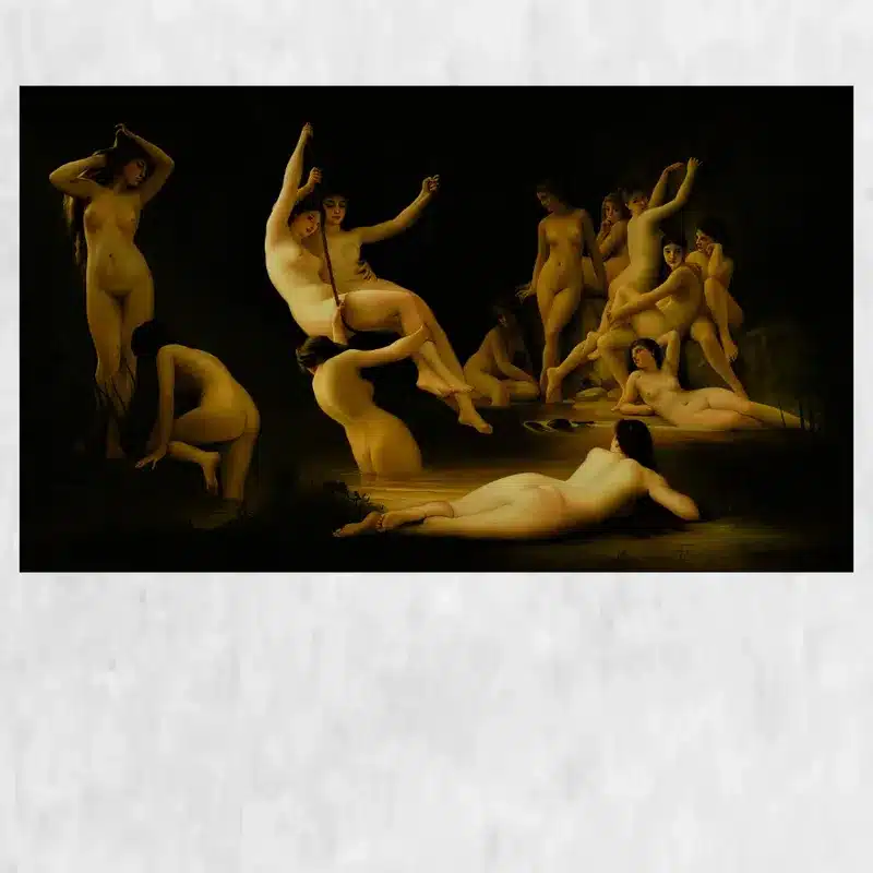 The Nymphs by Luis Ricardo Falero Printed on Canvas
