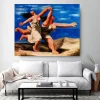 Two Women Running on The Beach by Pablo Picasso Printed on Canvas