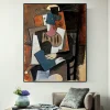 Woman With Feather Hat by Pablo Picasso Printed on Canvas