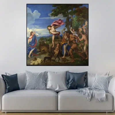 Bacchus and Ariadne by Titian Printed on Canvas