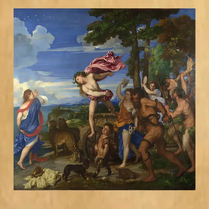 Bacchus and Ariadne by Titian Printed on Canvas