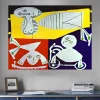 Francoise Gilot With Claude and Paloma by Pablo Picasso Printed on Canvas