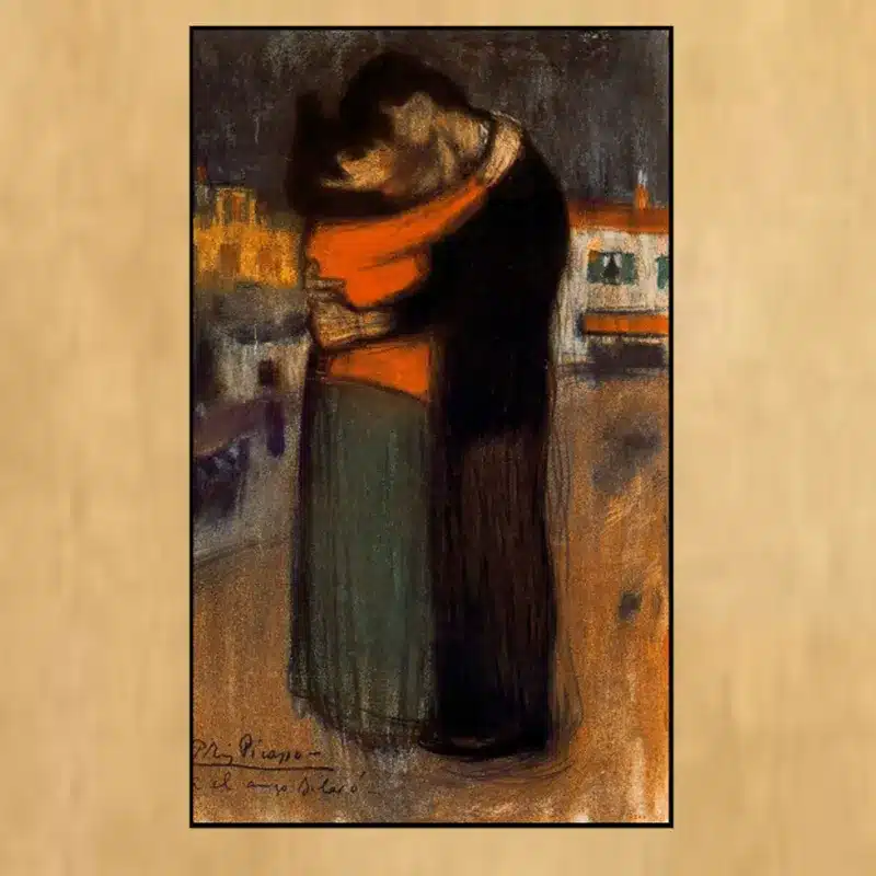 Lovers of the Street by Pablo Picasso Printed on Canvas